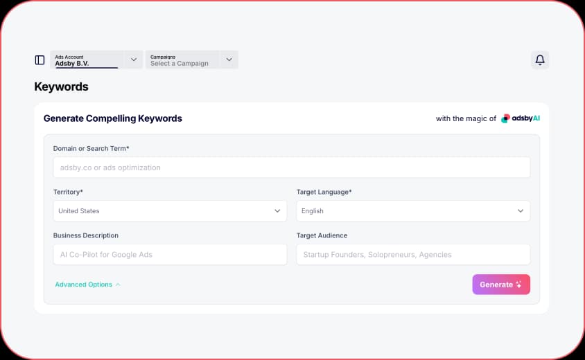 Keyword Generator Hero