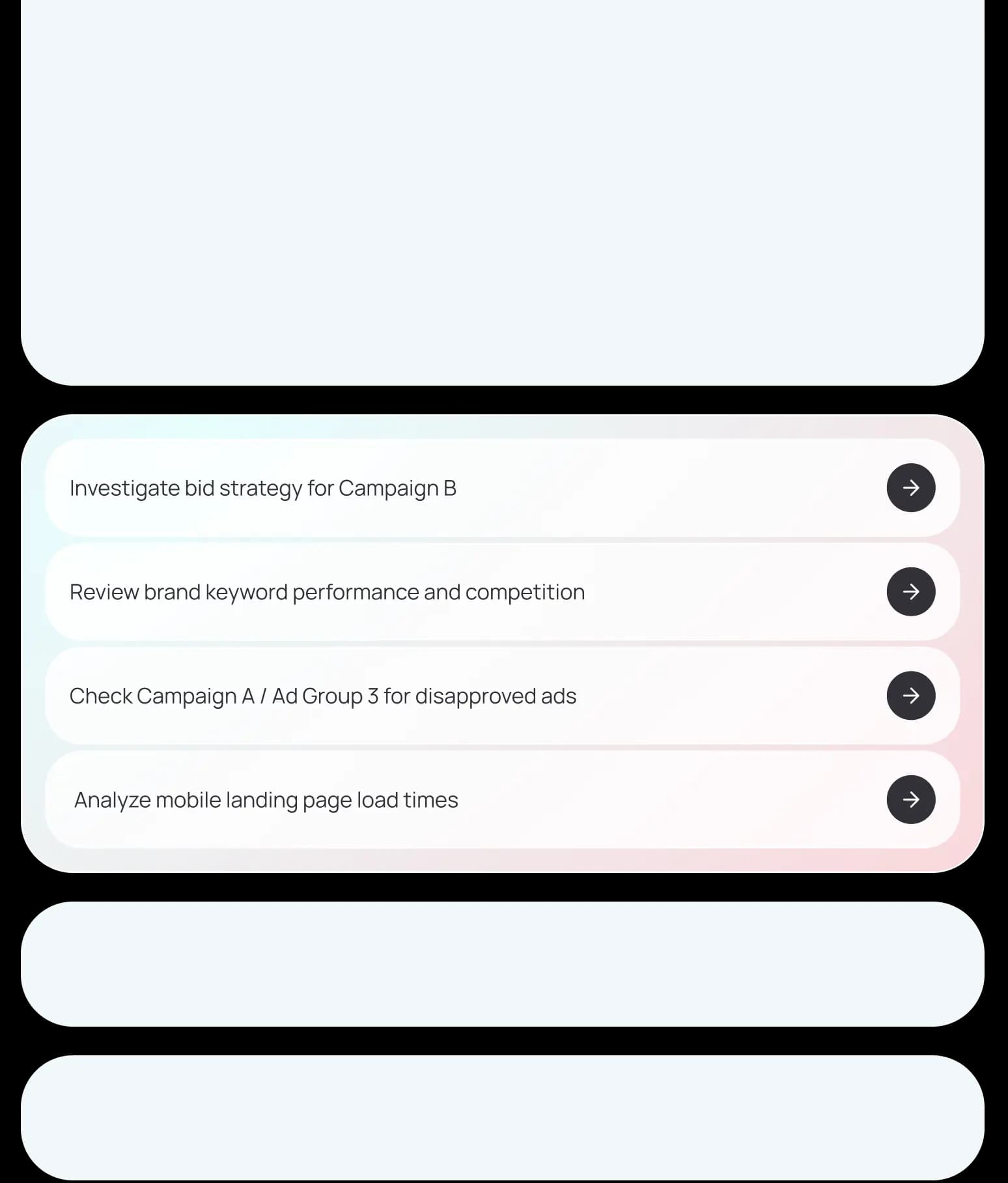 recommended actions